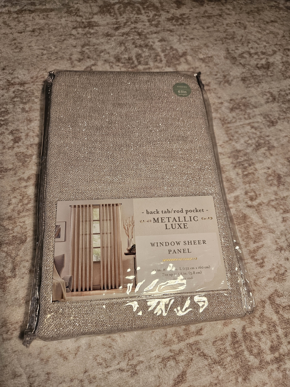 Sheer Panel Curtain Cream/Silver